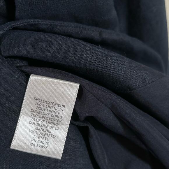 Banana Republic 100% Linen Dark Blue Blazer - Picture 4 of 5